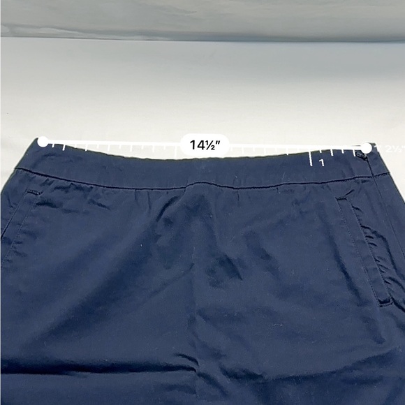 LLBean favorite fit cotton skirt two front pocket side zipper petite size 8 - Picture 2 of 9